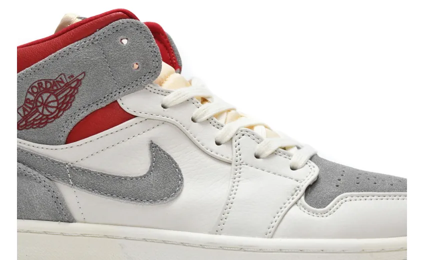Reps StockX Shoes Air Jordan 1 Mid PRM Sneakersnstuff 20th anniversary Red Grey CT3443-100 ??