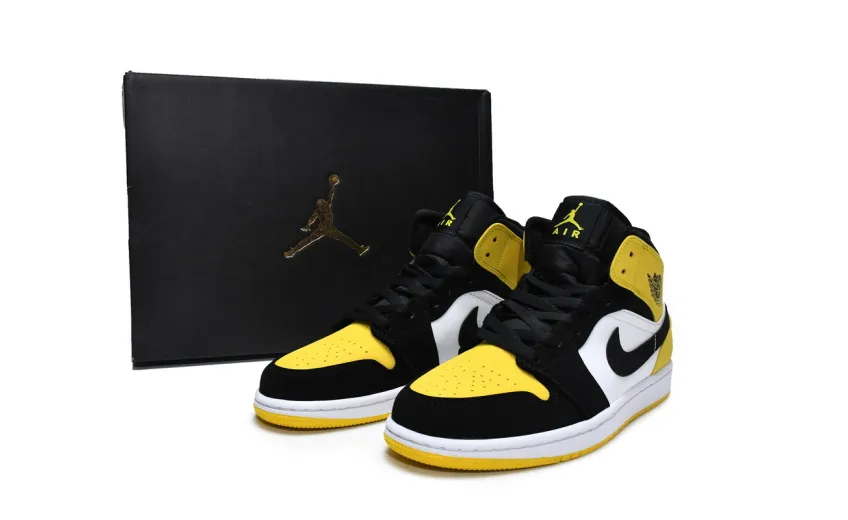 Reps StockX Shoes Air Jordan 1 Mid Yellow Toe 852542-071??