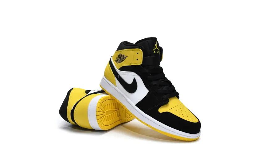 Reps StockX Shoes Air Jordan 1 Mid Yellow Toe 852542-071??