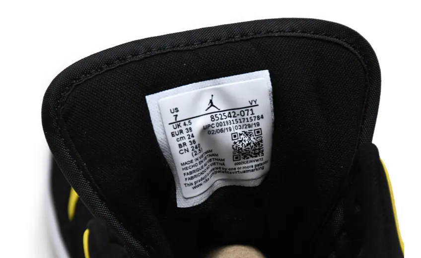 Reps StockX Shoes Air Jordan 1 Mid Yellow Toe 852542-071??