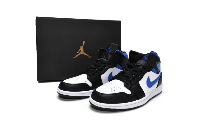 Reps StockX Shoes Air Jordan 1 Mid Racer Blue 554724-140??