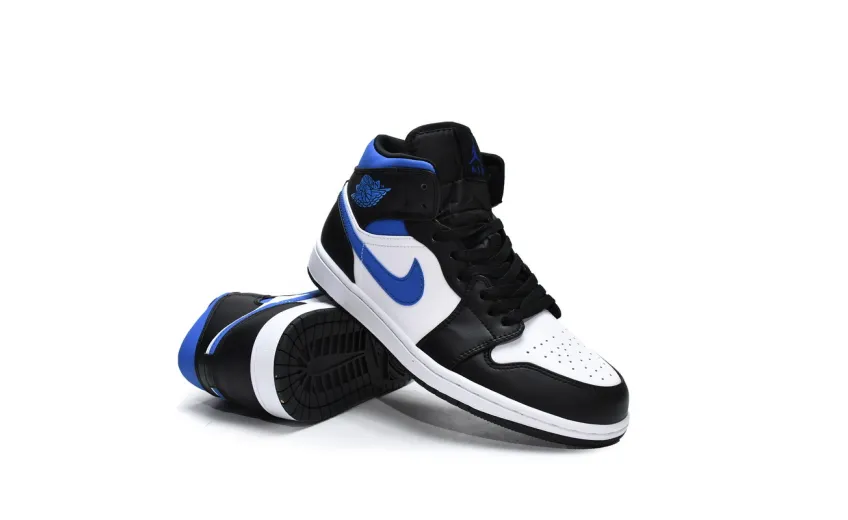 Reps StockX Shoes Air Jordan 1 Mid Racer Blue 554724-140??