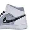 Reps StockX Shoes Air Jordan 1 Mid PS5 White Grey Black 554724-130??