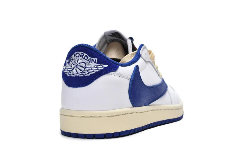 Reps StockX Shoes Travis Scott x Air Jordan 1 Low Blue Bottom Barb DM9868-218??