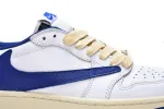 Reps StockX Shoes Travis Scott x Air Jordan 1 Low Blue Bottom Barb DM9868-218??