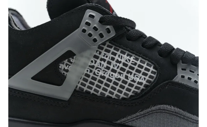 Reps StockX Shoes OFF White x Air Jordan 4 Bred Black Red CV9388-001??