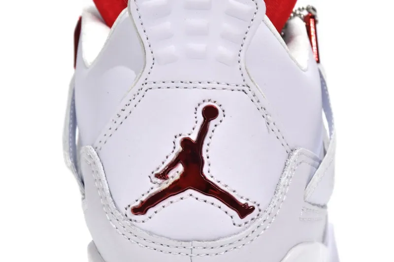 Jordan 4 White And Red Metallic