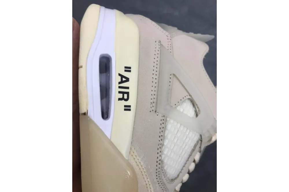 Reps StockX Shoes OFF White x Air Jordan 4 Sail Yellow CV9388-100??