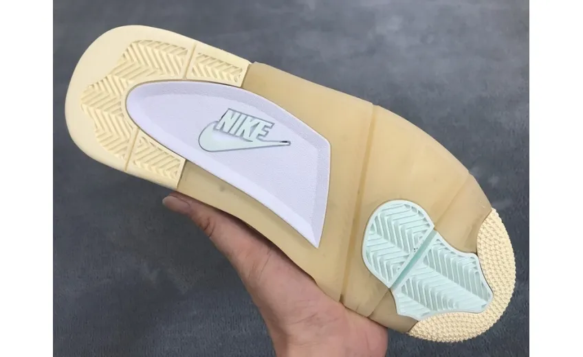 Reps StockX Shoes OFF White x Air Jordan 4 Sail Yellow CV9388-100??