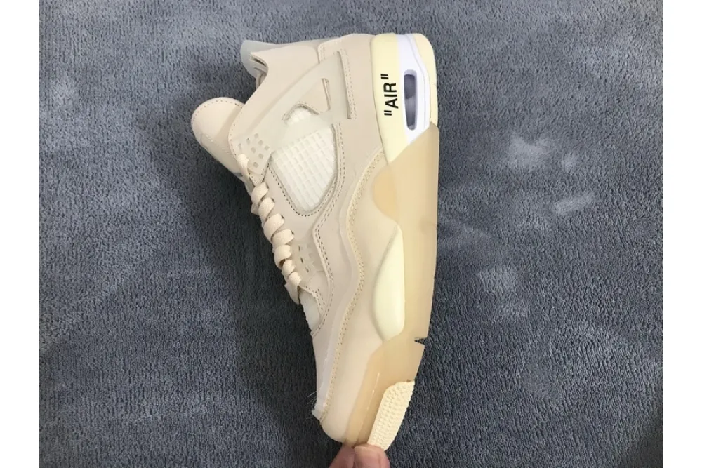 Reps StockX Shoes OFF White x Air Jordan 4 Sail Yellow CV9388-100??