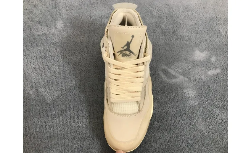 Reps StockX Shoes OFF White x Air Jordan 4 Sail Yellow CV9388-100??