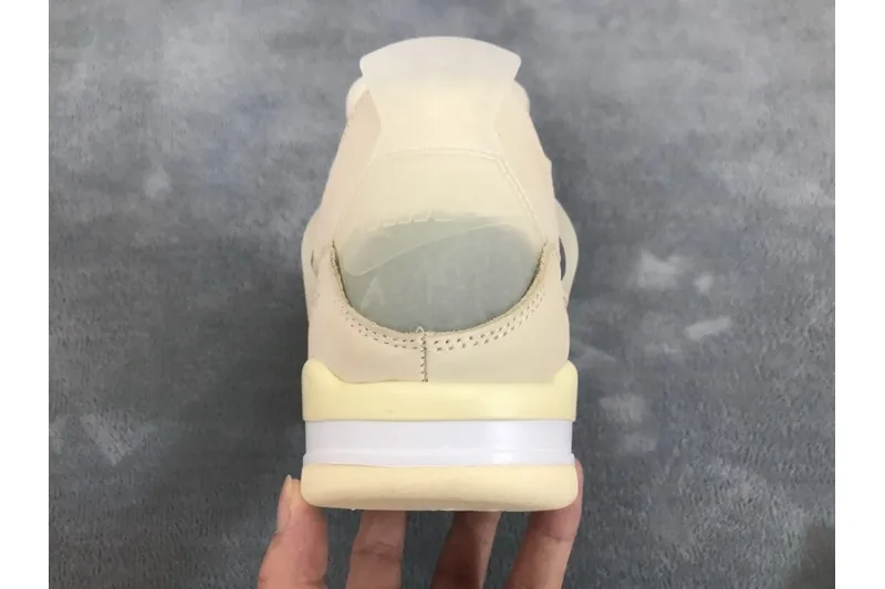 Reps StockX Shoes OFF White x Air Jordan 4 Sail Yellow CV9388-100??