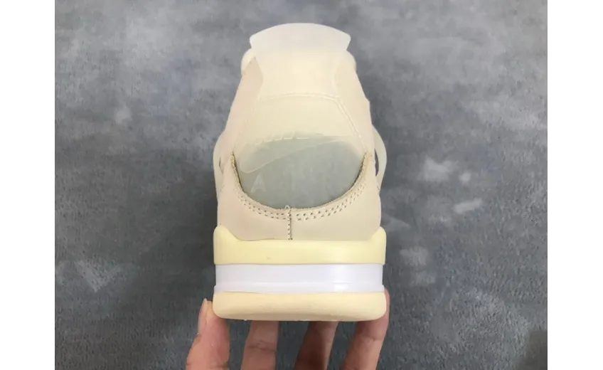 Reps StockX Shoes OFF White x Air Jordan 4 Sail Yellow CV9388-100??