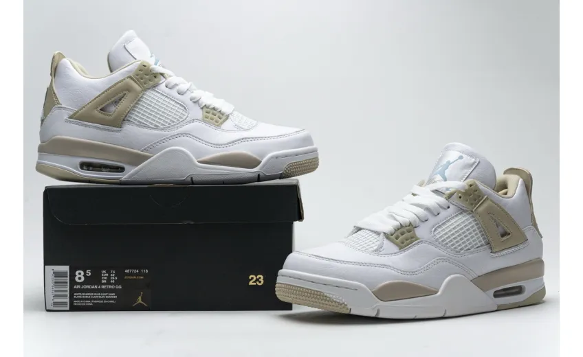 Reps StockX Shoes Air Jordan 4 Retro Sand Linen 487724-118??