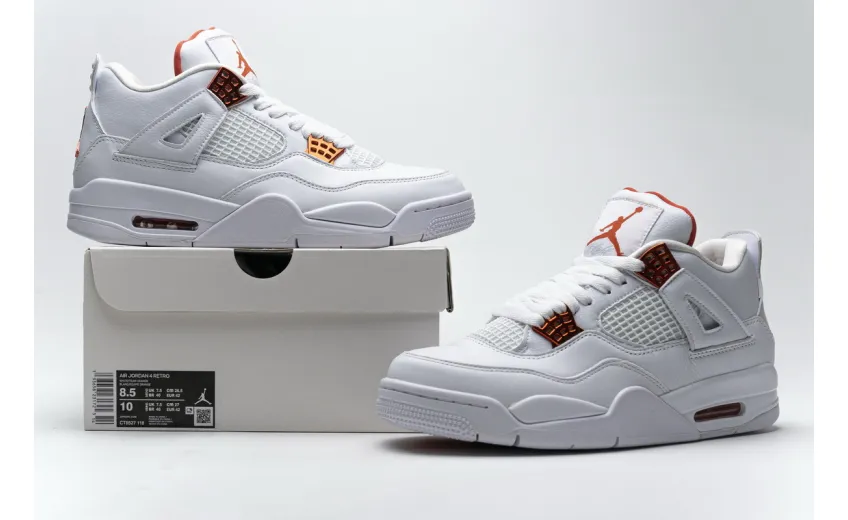 Reps StockX Shoes Air Jordan 4 Retro 'Orange Metallic' 487724-118??