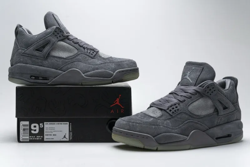 Reps StockX Shoes KAWS X Air Jordan 4 Retro Black 930155-003??