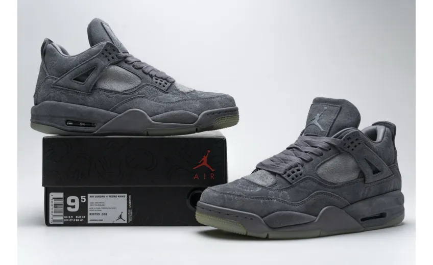 Reps StockX Shoes KAWS X Air Jordan 4 Retro Black 930155-003??