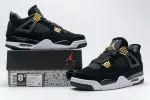 Reps StockX Shoes Air Jordan 4 Retro “Royalty” Black Gold 308497-032??