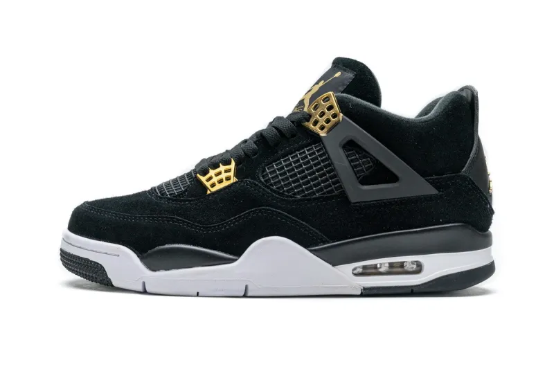 Reps StockX Shoes Air Jordan 4 Retro “Royalty” Black Gold 308497-032??