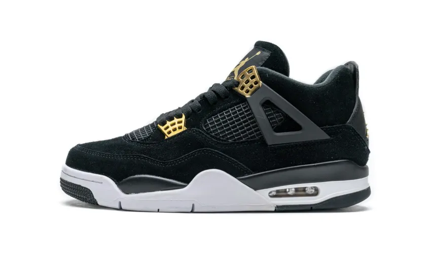 Reps StockX Shoes Air Jordan 4 Retro “Royalty” Black Gold 308497-032??