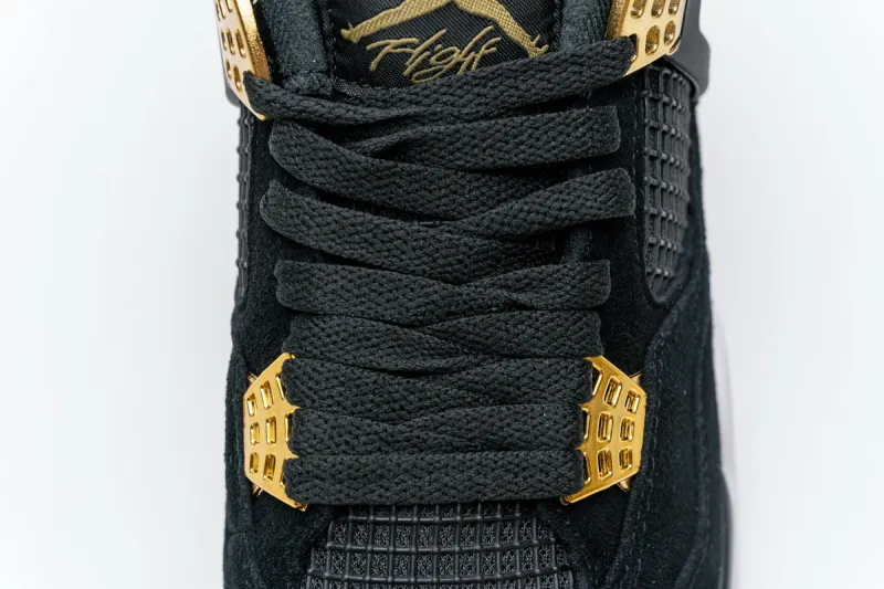 Reps StockX Shoes Air Jordan 4 Retro “Royalty” Black Gold 308497-032??
