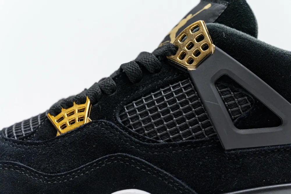 Reps StockX Shoes Air Jordan 4 Retro “Royalty” Black Gold 308497-032??