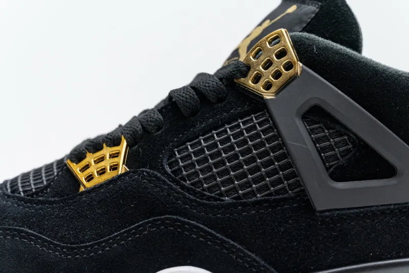 Reps StockX Shoes Air Jordan 4 Retro “Royalty” Black Gold 308497-032??