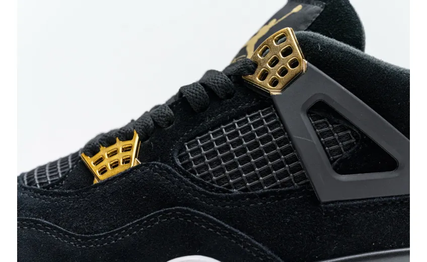 Reps StockX Shoes Air Jordan 4 Retro “Royalty” Black Gold 308497-032??