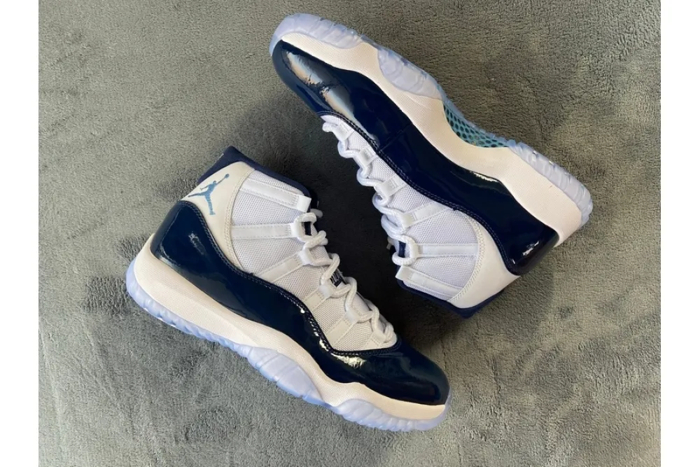 Reps StockX Shoes Air Jordan 11 Retro UNC Win Like 82 Black White 378037-123??