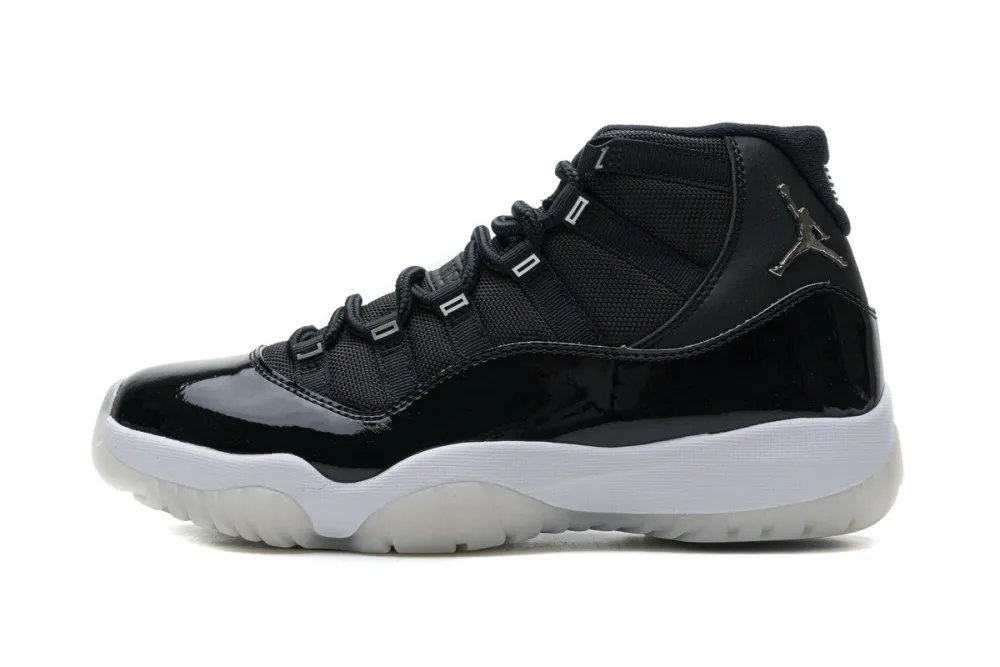 Reps StockX Shoes Air Jordan 11 25th Anniversary Black Silver Eyelets CT8012-011??