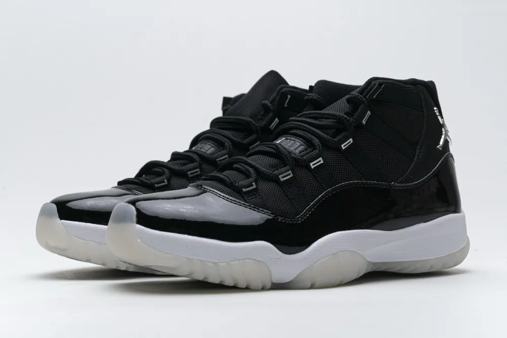 Reps StockX Shoes Air Jordan 11 25th Anniversary Black Silver Eyelets CT8012-011??