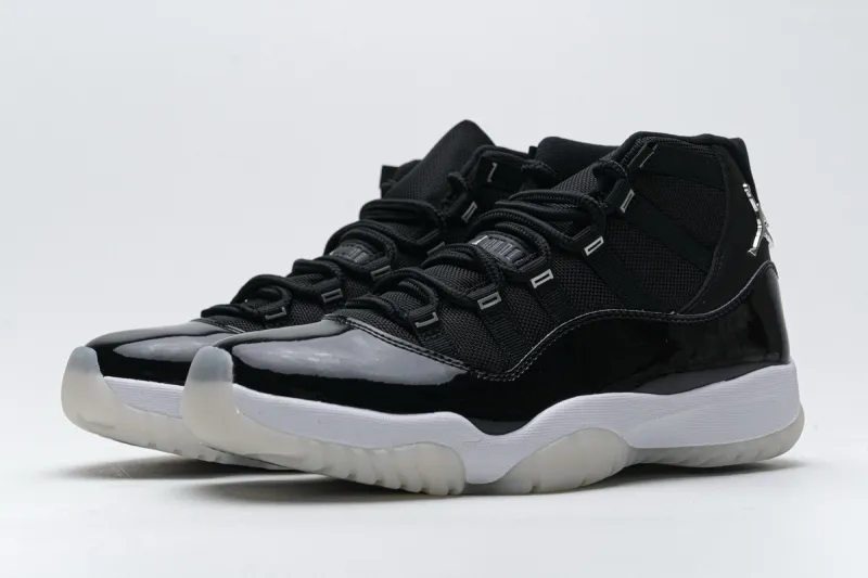Reps StockX Shoes Air Jordan 11 25th Anniversary Black Silver Eyelets CT8012-011??