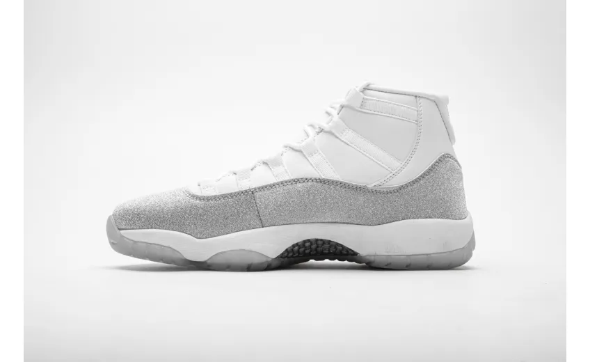 fake jordan 11 white metallic silver