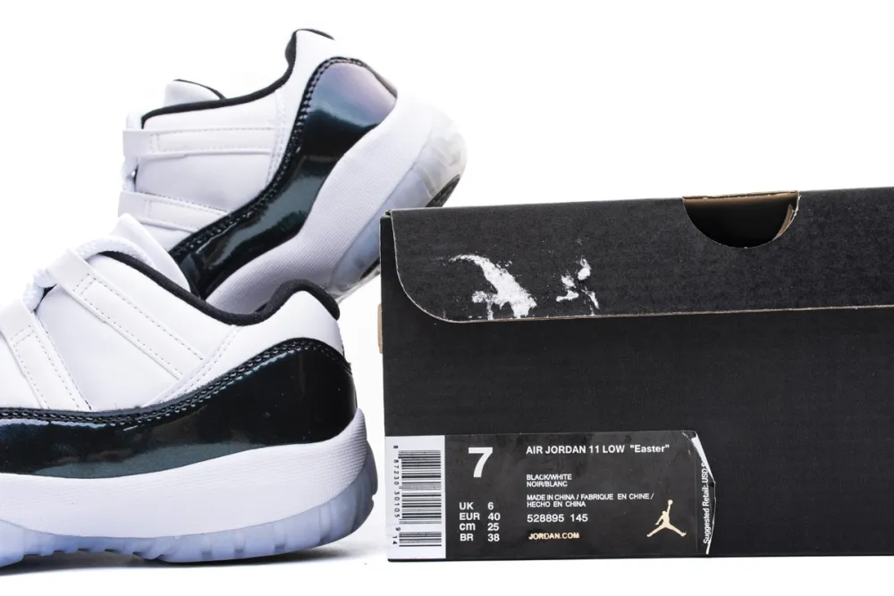 Reps StockX Shoes Air Jordan 11 Emerald Easter Black White 528895-145??