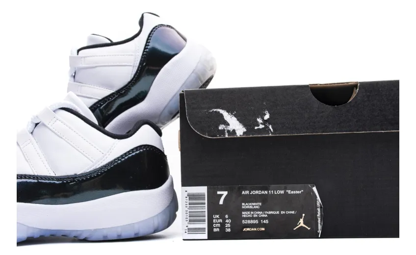 Reps StockX Shoes Air Jordan 11 Emerald Easter Black White 528895-145??