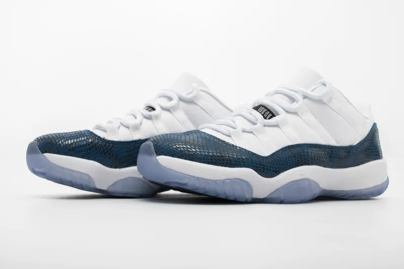 jordan 11 low blue snake skin reps