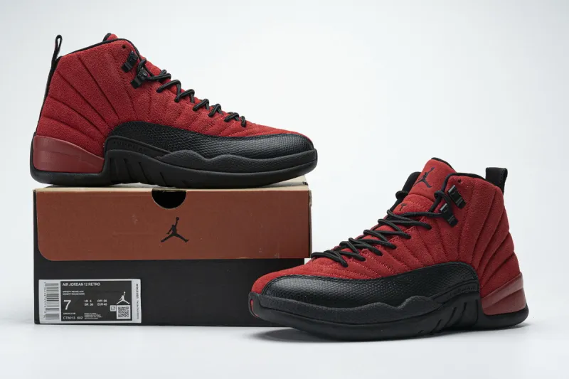 Reps StockX Shoes Air Jordan 12 Retro Reverse Flu Game Black Red CT8013-602??