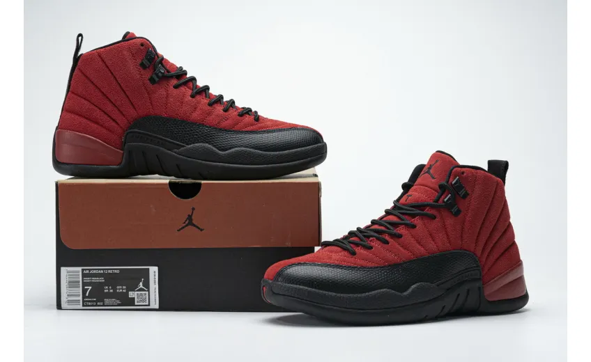 Reps StockX Shoes Air Jordan 12 Retro Reverse Flu Game Black Red CT8013-602??