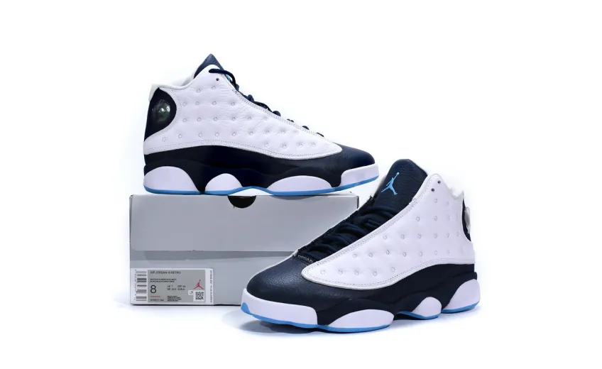 fake jordan 13 white powder blue