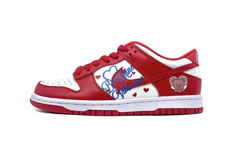 Reps StockX Shoes Team D Nike SB Dunk Low Sweat Heart Red DD1391-002??