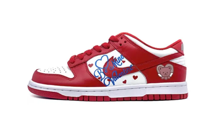 Reps StockX Shoes Team D Nike SB Dunk Low Sweat Heart Red DD1391-002??