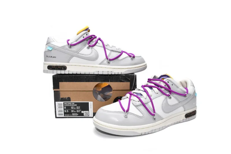 Reps StockX Shoes OFF WHITE x Nike Dunk SB Low The 50 NO.28 White Grey DM1602-111??