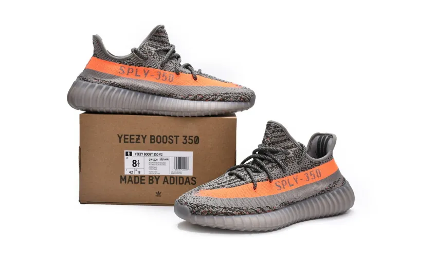 Reps StockX Shoes Adidas Yeezy Boost 350 V2 Beluga Reflective Orange Grey GW1229??