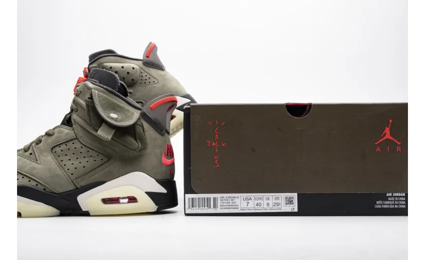  Travis Scott X Air Jordan 6 “Medium Olive”CN1084-200
