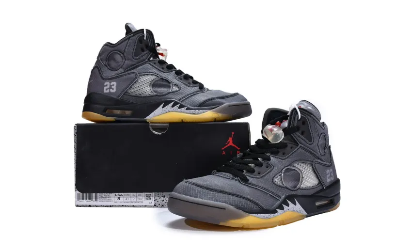  OFF-WHITE x Air Jordan 5 Black CT8480-001 