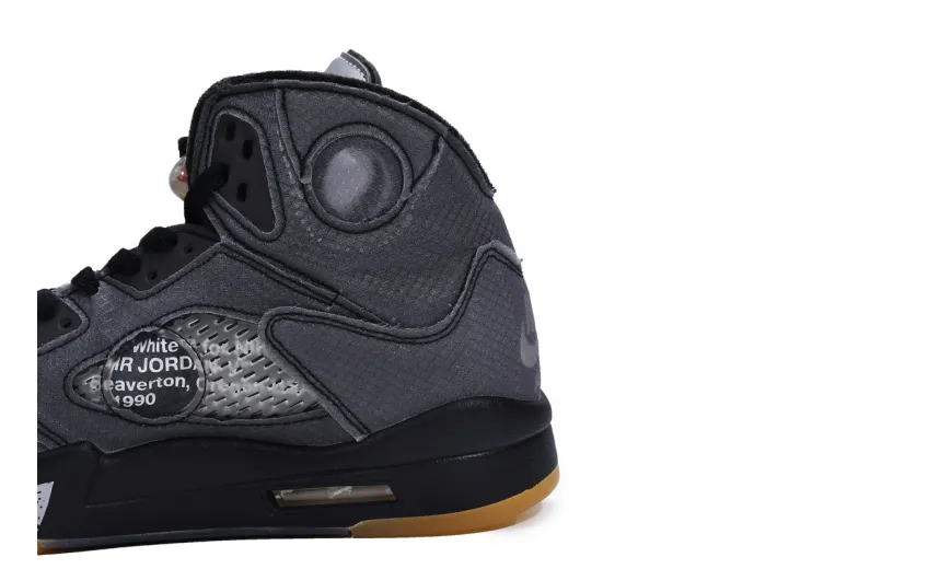  OFF-WHITE x Air Jordan 5 Black CT8480-001 