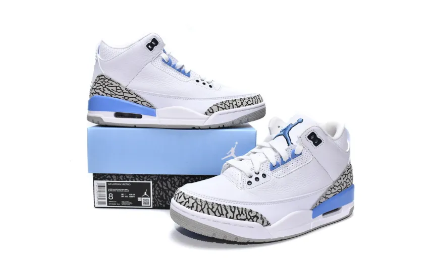  Air Jordan 3 Retro UNC Blue CT8532-104