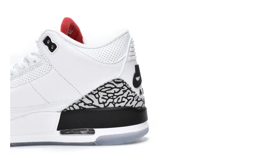  Air Jordan 3 Retro Free Throw Line White Cement 923096-101 