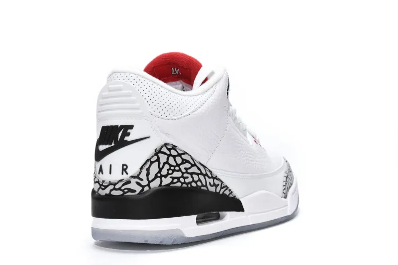  Air Jordan 3 Retro Free Throw Line White Cement 923096-101 