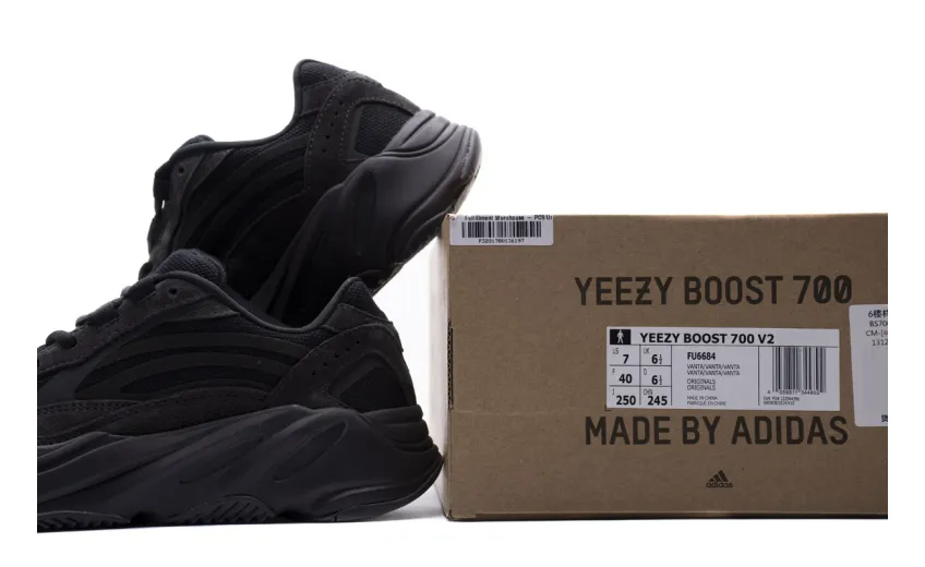  Adidas Yeezy Boost 700 V2 Vanta Black FU6684